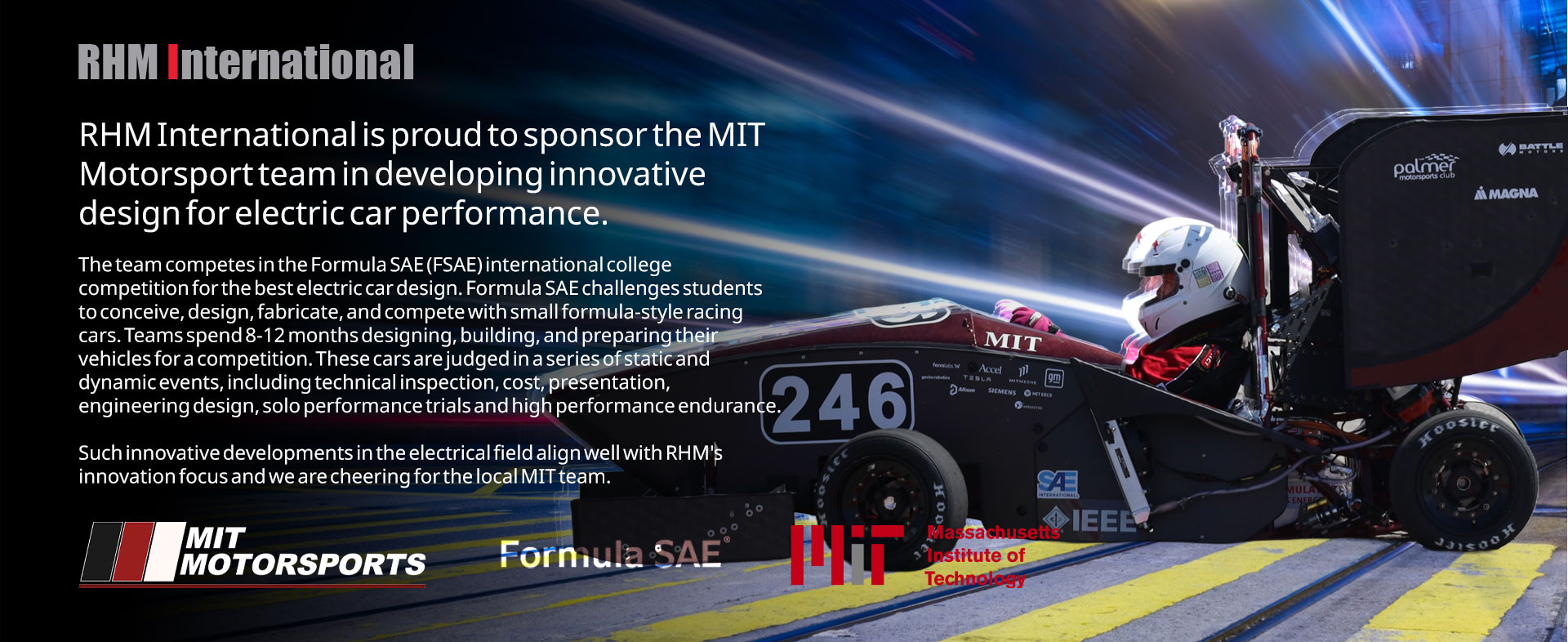 RHM sponsors a Massachusetts Institute of Technology (MIT) club in Cambridge, MA