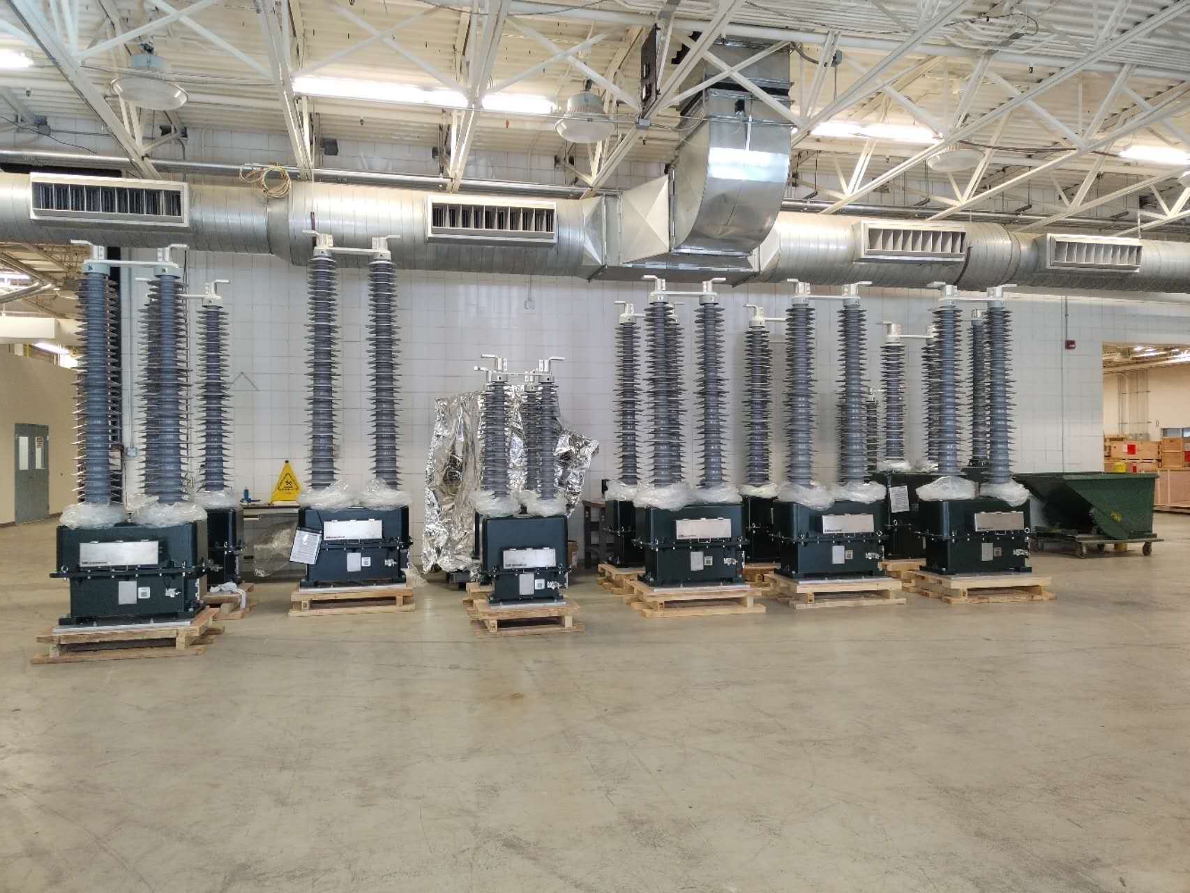 LRGBJ Dry Type Current Transformers Lined Outside the HV Test Lab