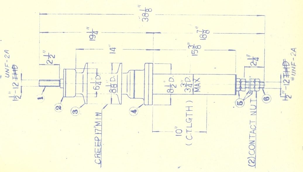 Schematic - 1975 Vintage OIP Bushing – 25 kV 1200 A